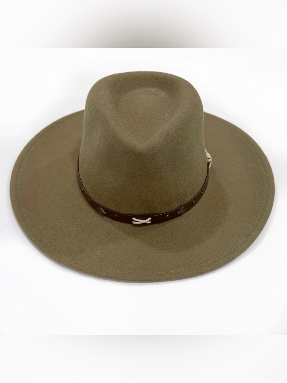 Cody James Olive Brown Cowboy Felt Rancher Hat with Decorative Leather Band | S